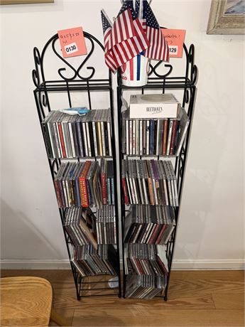 Black Metal CD Rack Shelf Unit ONLY