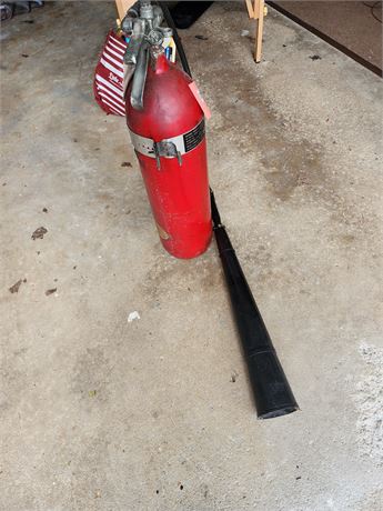 Vintage Fire Extinguisher with Hose Attachment