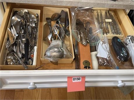 Assorted Vintage Silverware and Kitchen Utensils