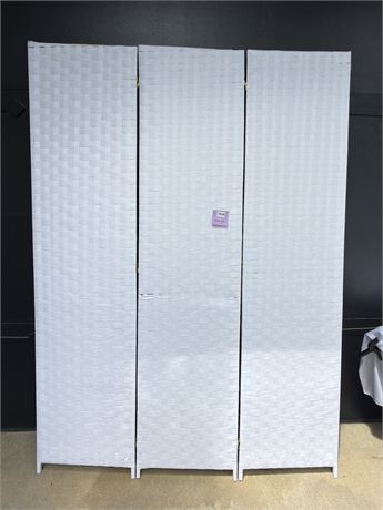 White Trifold Room Divider