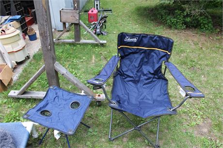 Coleman Folding Camping Chair with Detachable Side Table