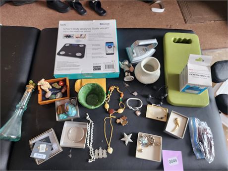 Mixed Lot of Household Items and Jewelry