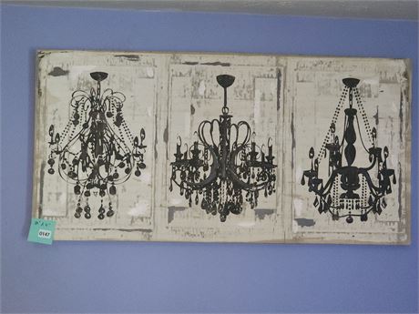 147 - Framed Chandelier Design Wall Art