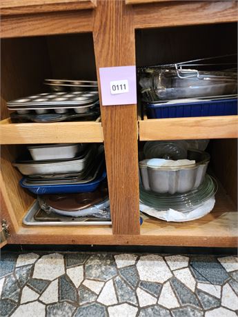 Assorted Collection of Used Baking Pans and Molds