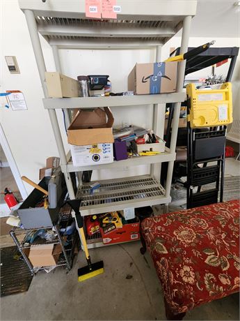 232 - Gray Five-Tier Utility Shelving Unit