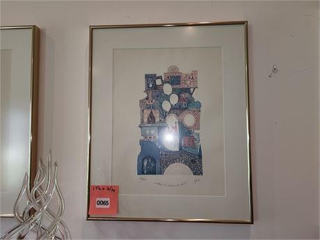 Framed Abstract Mixed Media Art Print