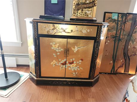 118 - Painted Asian Two-Door Accent Cabinet