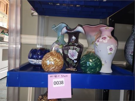 038 - Assorted Decorative Glass and Ceramic Vases