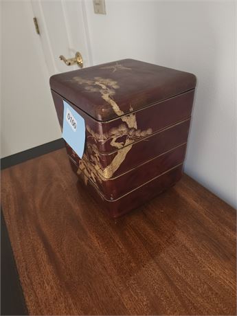 100 - Stacked Japanese Lacquered Bento Box