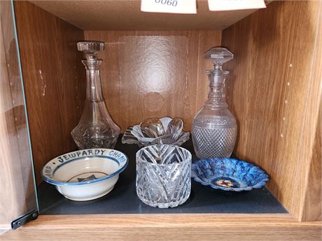 Mixed Glassware and Decorative Bowls Set, 6 Pieces
