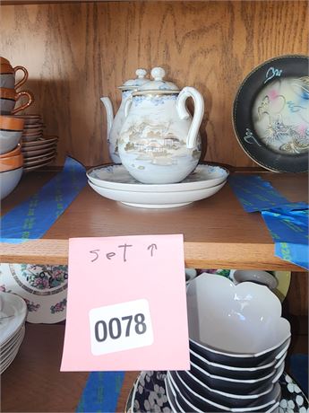 078 - Scenic Landscape Ceramic Tea Set