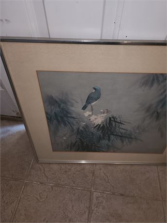 066 - Framed Bird Landscape Art Print