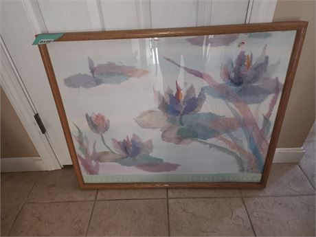 128 - Framed Water Lily Art Print