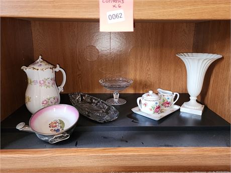 Assorted Decorative China and Glassware Lot
