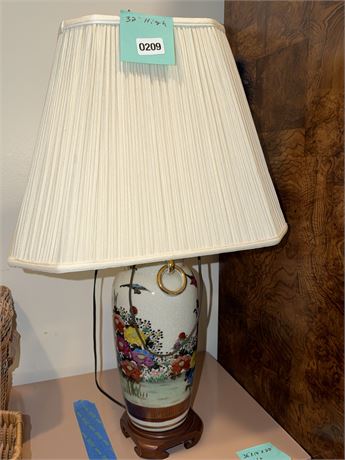209 - Decorative Ceramic Vase Table Lamp with Fabric Shade