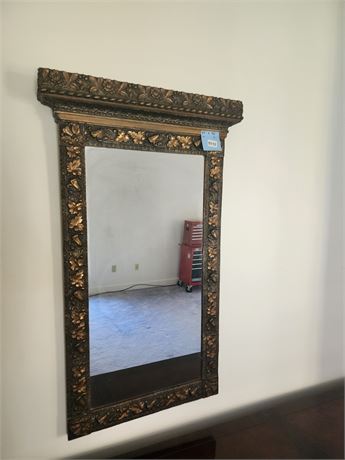 112 - Ornate Carved Wood Wall Mirror