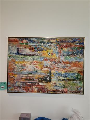 Abstract Mixed Media Wall Art, 30x22 Inches