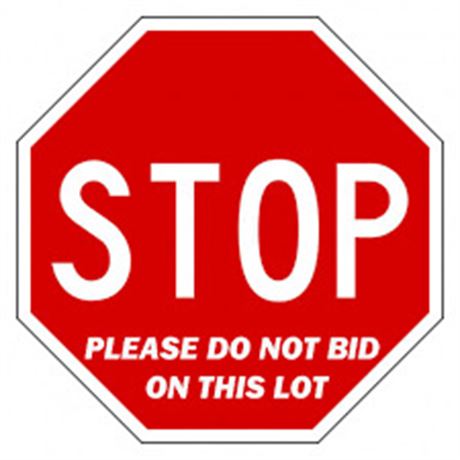STOP - DO NOT BID ON THIS LOT