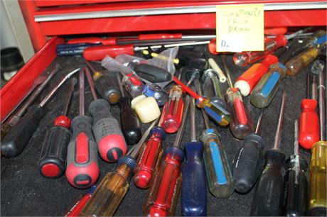 Mixed Screwdriver Lot in Tool Drawer