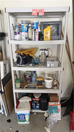 224 - Gray Four-Tier Plastic Storage Shelf
