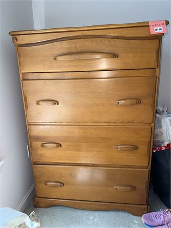 Light Wood Four-Drawer Chest