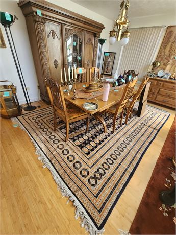 070 - Patterned Area Rug With Fringe, 132 x 96 In.