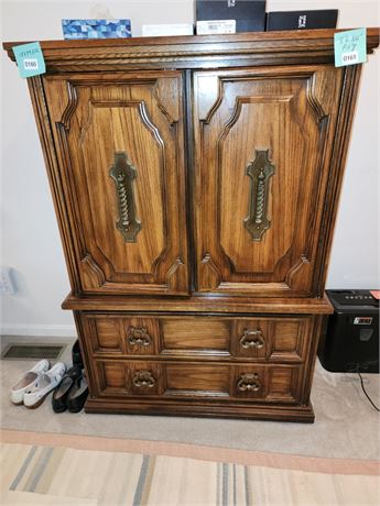 Wooden Armoire Cabinet with Drawers