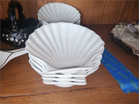 083 - Dansk White Porcelain Shell Bowls Set of 5