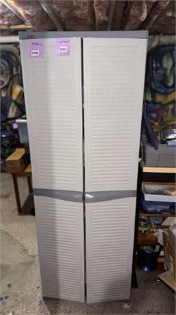 198 - Tall Gray Storage Cabinet