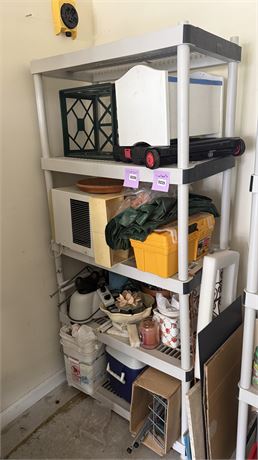 226 - Gray Five-Tier Plastic Storage Shelf