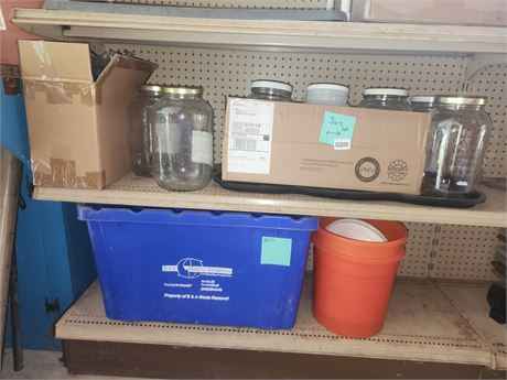 Lot of Assorted Glass Jars with Lids