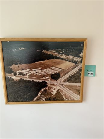Framed Aerial Photograph of Industrial Complex