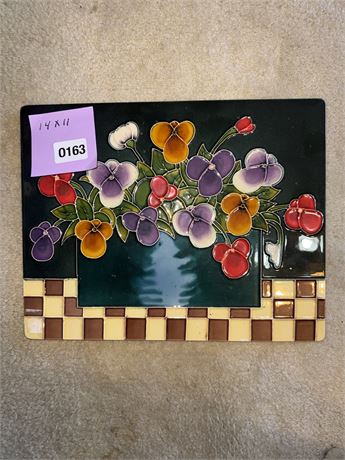 163 - Floral Decorative Wall Plaque