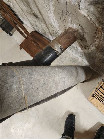 123 - Rolled Gray Carpet or Rug