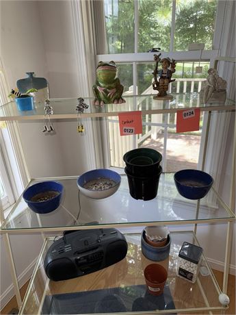 Mixed Decorative Figurines and Small Planters Lot