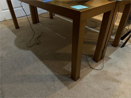 186 - Set of Two Modern Brown Rectangular Side Tables