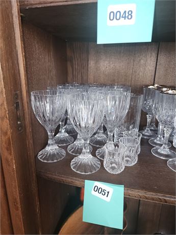 051 - Assorted Cut Glass Goblets & Small Drinking Glasses