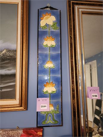 185 - Tall Floral Decorative Wall Panel