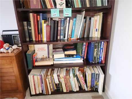 Bottom 3 Shelves - ssorted Hardcover and Paperback Books on History and Religion