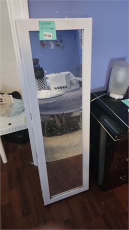 139 - Wall-Mounted Mirrored Jewelry Cabinet