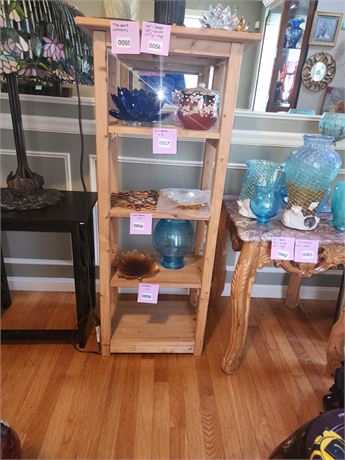056 - Wooden Narrow Four-Shelf Bookcase