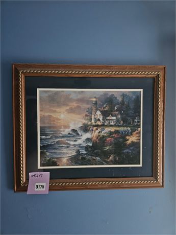 175 - Framed Coastal Lighthouse Print