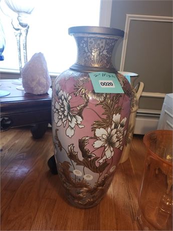020 - Large Floral Ceramic Floor Vase