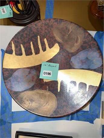 196 - 16-Inch Round Decorative Metal Bowl
