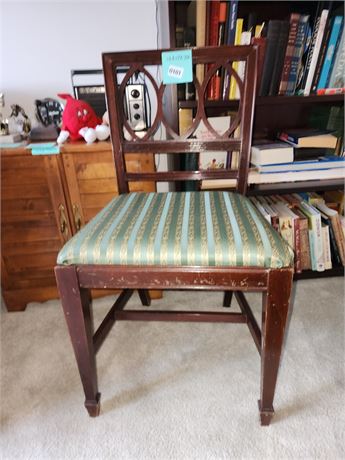 Wooden Side Chair with Upholstered Seat