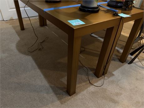 185 - Modern Brown Rectangular Wood Table
