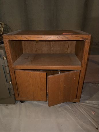 Wooden Media Cabinet with Double Doors
